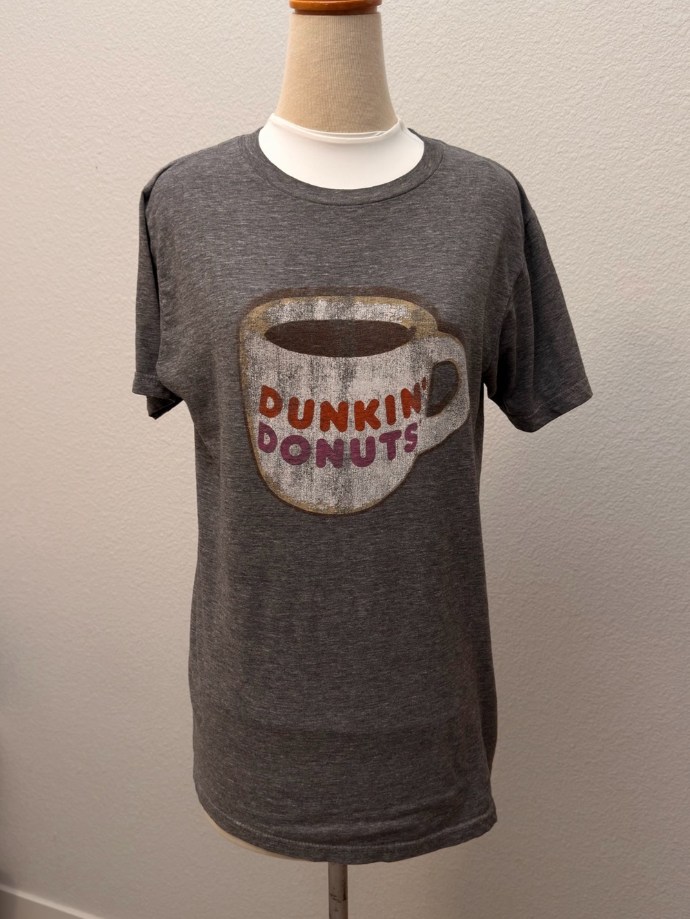 Unisex Gray Dunkin Donuts T-Shirt - Medium